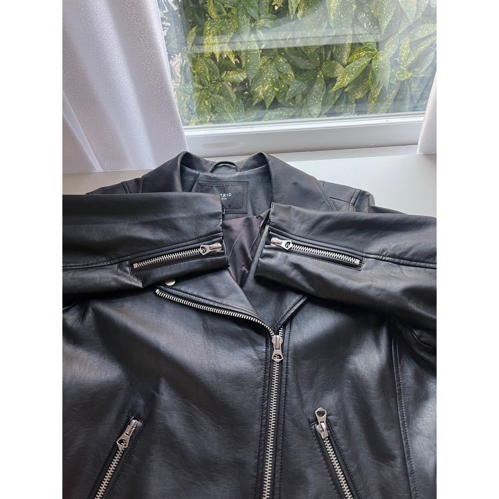 Torrid Womens 2XL Black Faux Leather Moto Biker Jacket Size 2 11991226 - Picture 3 of 10
